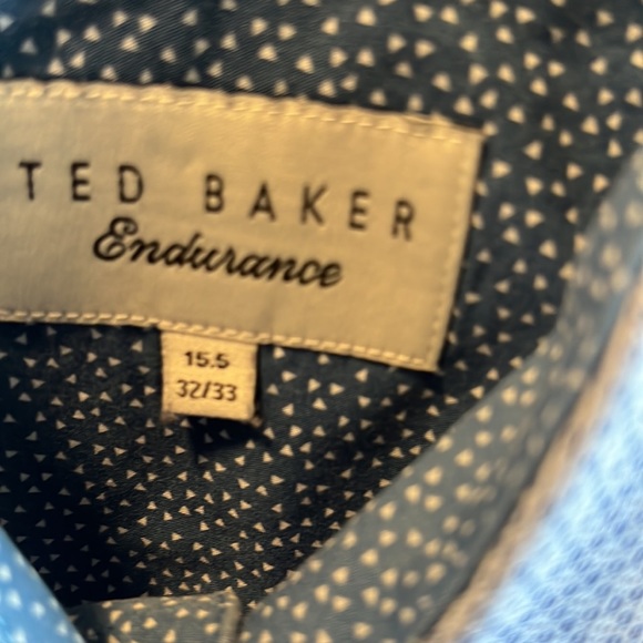 Blue pattern button down - Picture 2 of 2